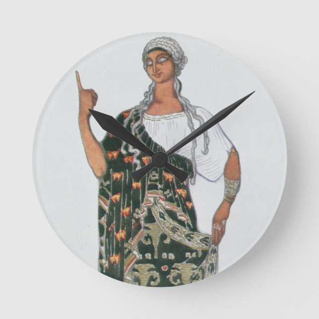 Costume design from Phedre, 1917 (colour litho) Round Clock (Front)