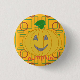 Costume Design Orange Pumpkin Button