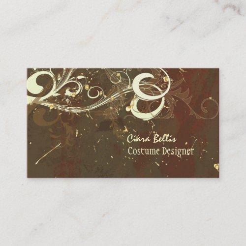 Costume Designer ~ Chocolate swirls Business Card Templates