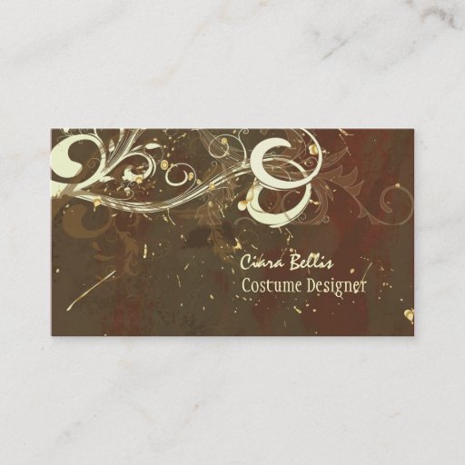 Customizable Costume Designer ~ Chocolate swirls Business Card Templates