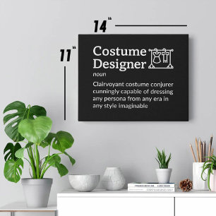 Costume Designer Definition - Film Decor 14" x 11" Faux Canvas Print