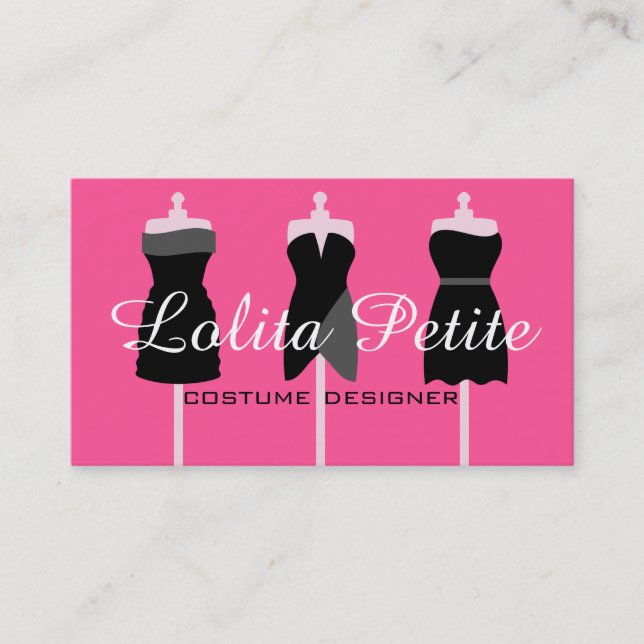 Costume Designer Fashion Seamstress Alterations Business Card (Front)