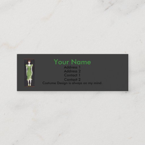 Customizable Costume Designer Business Card Templates