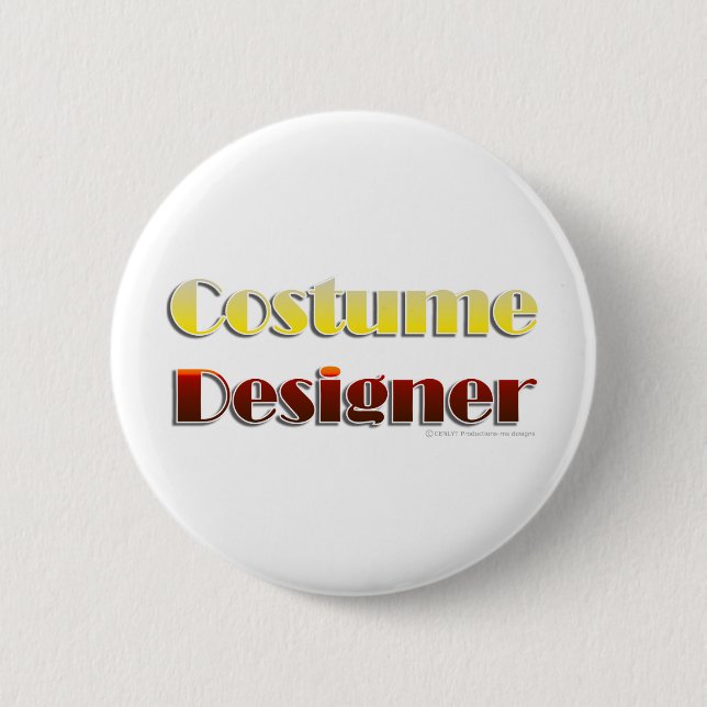 Costume Designer (Text Only) Pinback Button (Front)