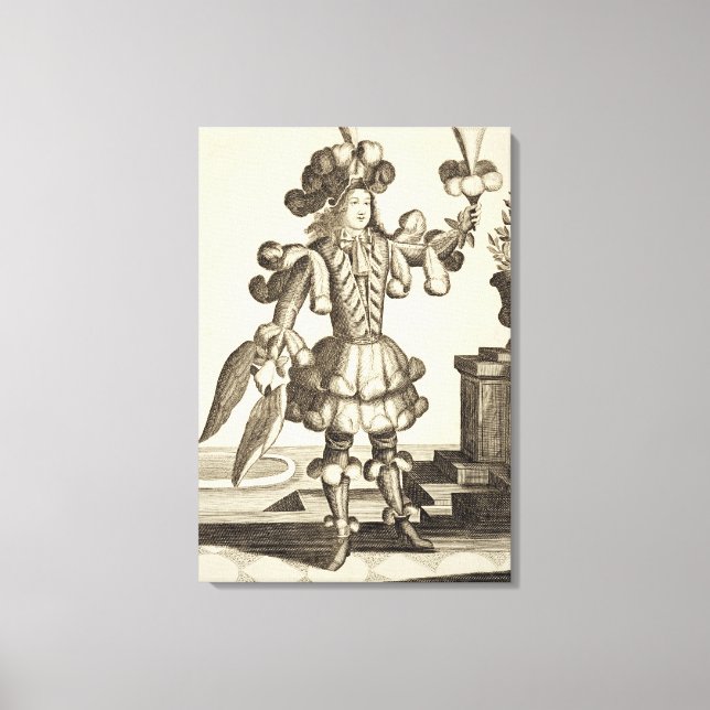 Costume for a Feather Dealer, pub. by Gerard Valck Canvas Print (Front)