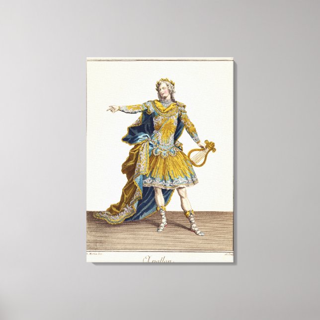 Costume for Apollo in the opera 'Phaethon', engrav Canvas Print (Front)