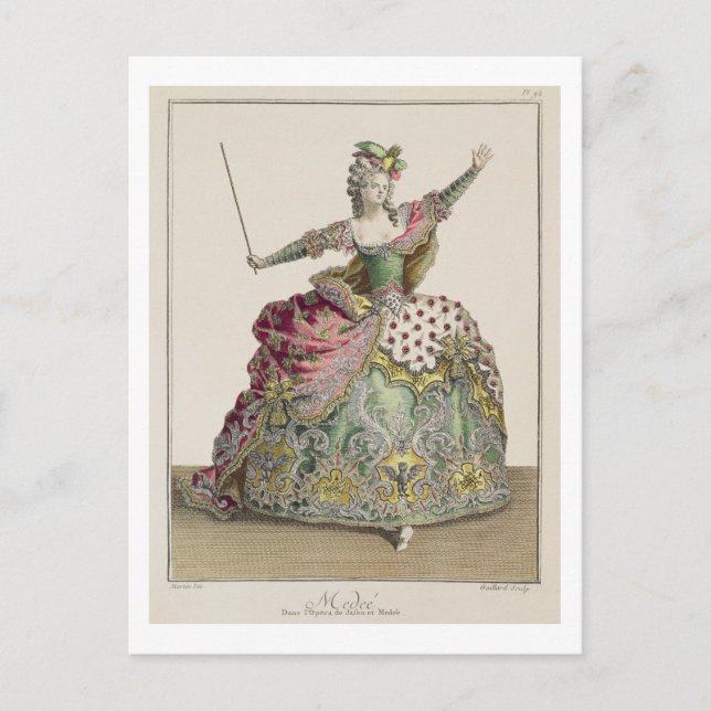 Costume for Medea in the opera 'Jason and Medea', Postcard (Front)