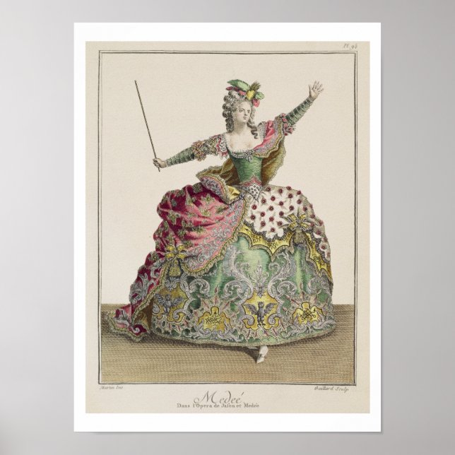 Costume for Medea in the opera 'Jason and Medea', Poster (Front)