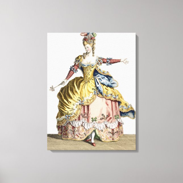 Costume for the Queen of the Sylphs in the Ballet Canvas Print (Front)