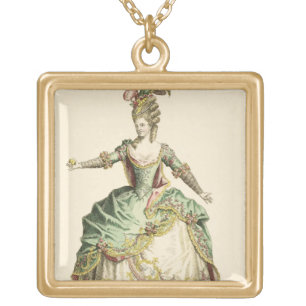 Costume for Venus in several operas, engraved by t Gold Plated Necklace