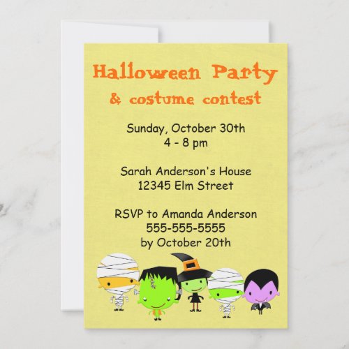 Costume Fun Halloween Invitation