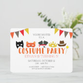 Costume Halloween Birthday Party Invitation (Standing Front)