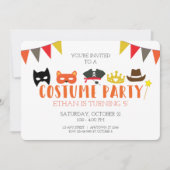Costume Halloween Birthday Party Invitation (Front)