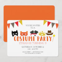 Costume Halloween Birthday Party Invitation