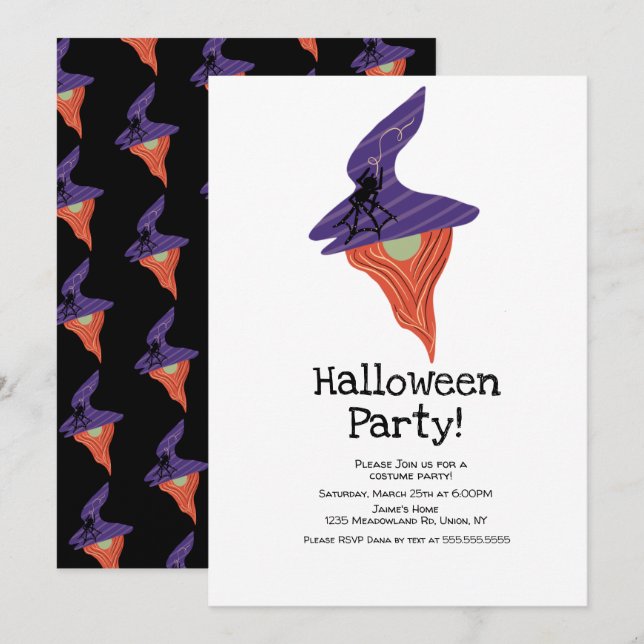 Costume Halloween Party Gnome Doodles Invitation (Front/Back)
