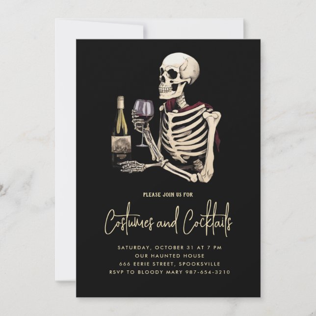 Costume Halloween Party Invitation (Front)