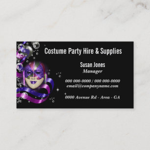 Costume hire fancy dress PERSONALIZE Business Card