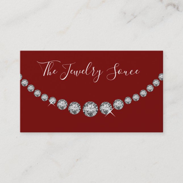Costume Jewelry Designer Business Card (Front)