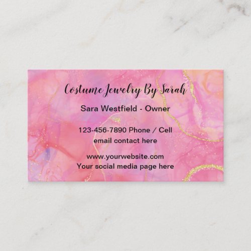 Costume Jewelry Maker Business Cards