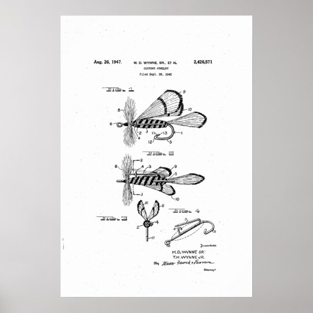 costume jewelry patent / dry fishing fly poster (Front)