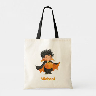 Costume Kid Vampire With Custom Name Tote Bag