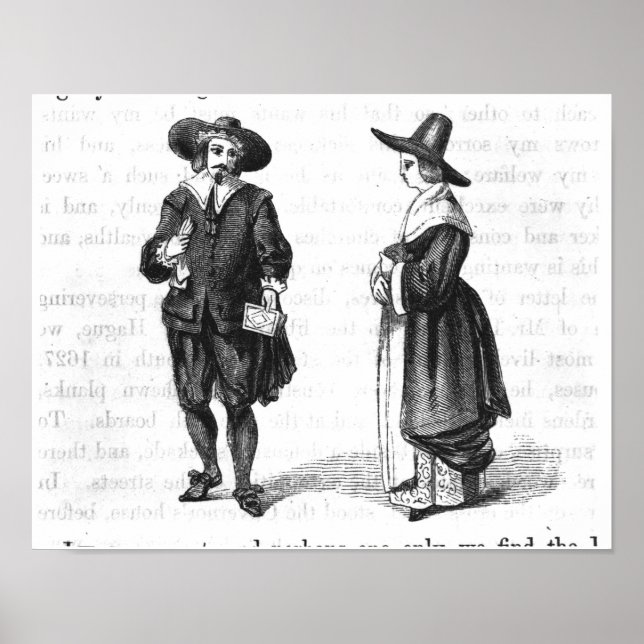 Costume of the Pilgrims Poster (Front)