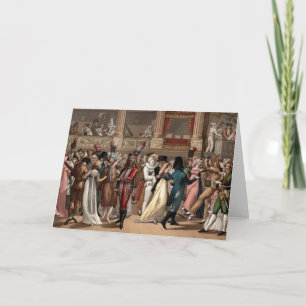 Costume party at the Opera, Paris, French Card