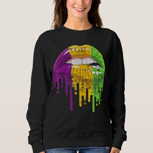 Costume Party Carnival Parade Women Gifts Lips Mar Sweatshirt