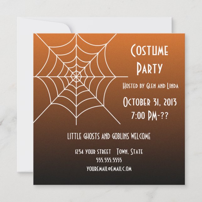 Costume Party Halloween Invitations (Front)