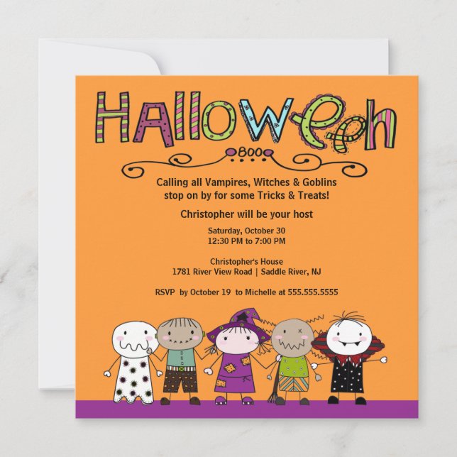 Costume Party Halloween Party Invitation (Front)