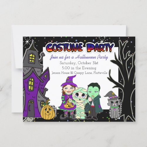  Costume Party  Halloween Party Invitations