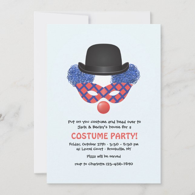 Costume Party Invitation (Front)