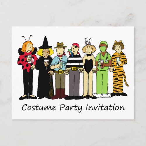 Costume Party Invitation Children in Fancy Dress