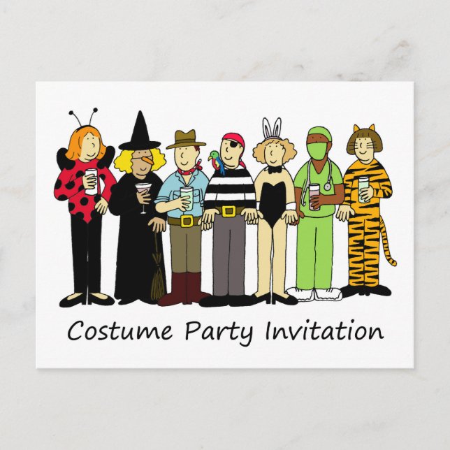 Costume Party Invitation Children in Fancy Dress (Front)