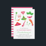 Costume Party Kids birthday party summer Invitation<br><div class="desc">A kid's birthday party invitation featuring dress up items illustrations.</div>