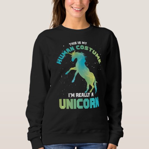 Costume Party Magical Creature Animal   Unicorn Sweatshirt