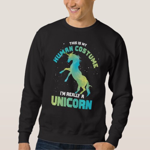 Costume Party Magical Creature Animal   Unicorn Sweatshirt