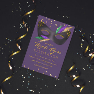 Costume Party Mardi Gras Invitation