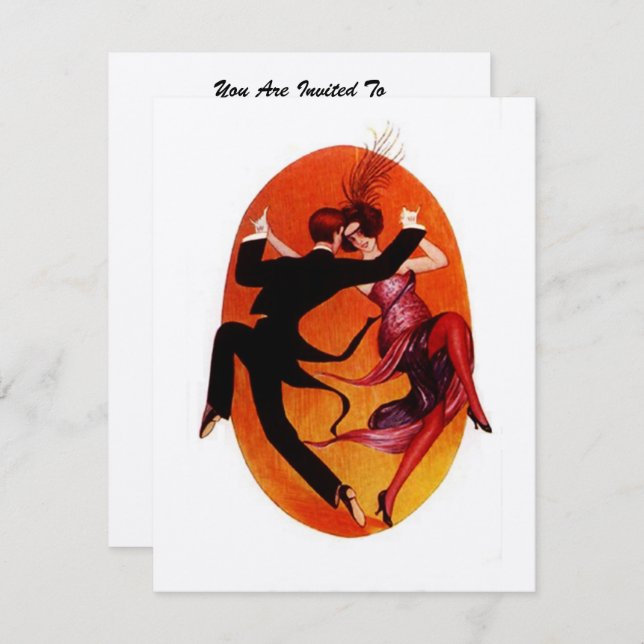 COSTUME PARTY MASQUERADE BALL INVITATION (Front/Back)