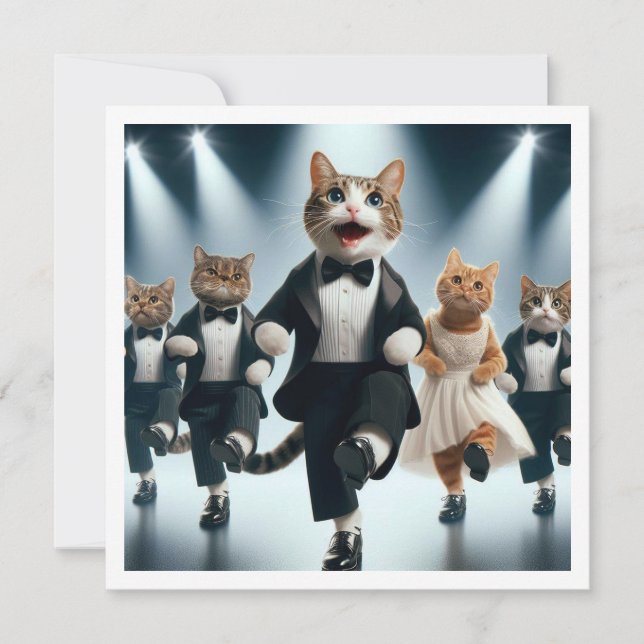 Costume party, Tap dance,  Dance party, cat  Invitation (Front)