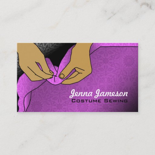 Customizable Costume Sewing Business Cards