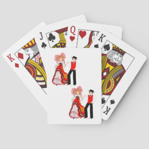 Costume traditionnel d'Alsace, France Poker Cards