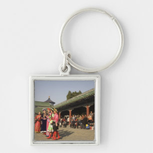 Costumed amateur folk dancers entertain keychain