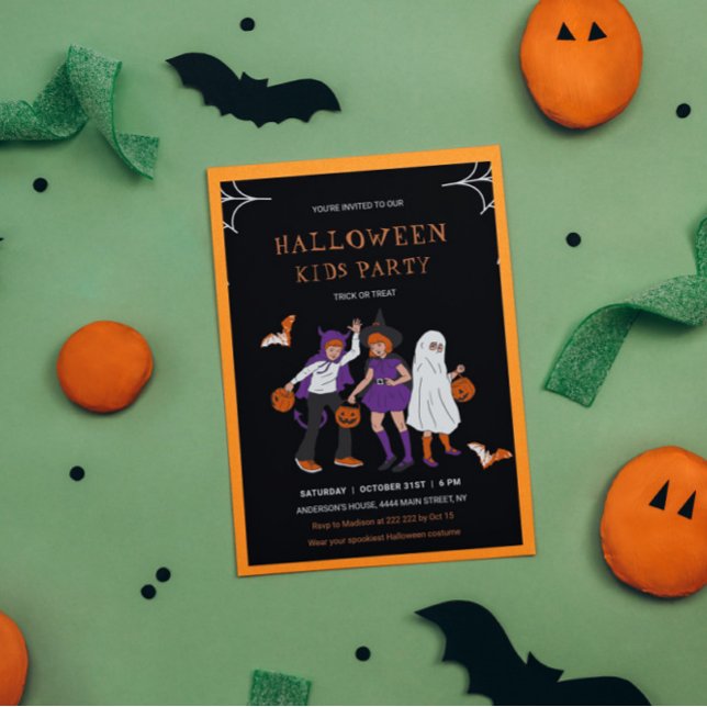 Costumed Kids Halloween Invitation (Creator Uploaded)