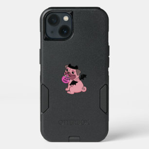 Costumed Pug with Candy Pumpkin iPhone 13 Case