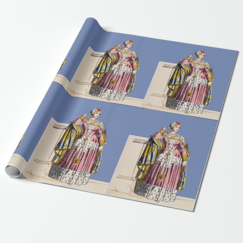 COSTUMES A Lady of Rank Edward 3rd  1350s  Wrapping Paper