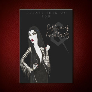 Costumes and Cocktail Halloween Party Invitation