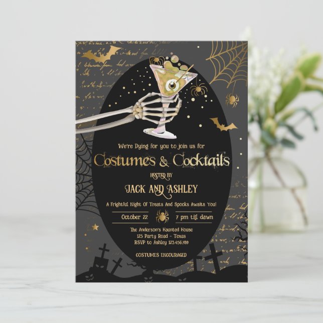 open lace back dress Printable Halloween Invitation, Halloween Cocktail Party, Costume Party  Invitation, Scary Adult Party, Adult Halloween Vampire Invitation