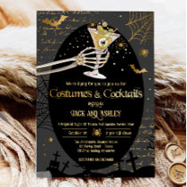 Costumes and Cocktails Adult Halloween Party Invitation