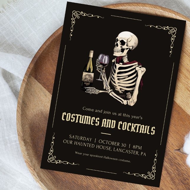 Costumes and Cocktails Adult Halloween Party Invitation (Creator Uploaded)